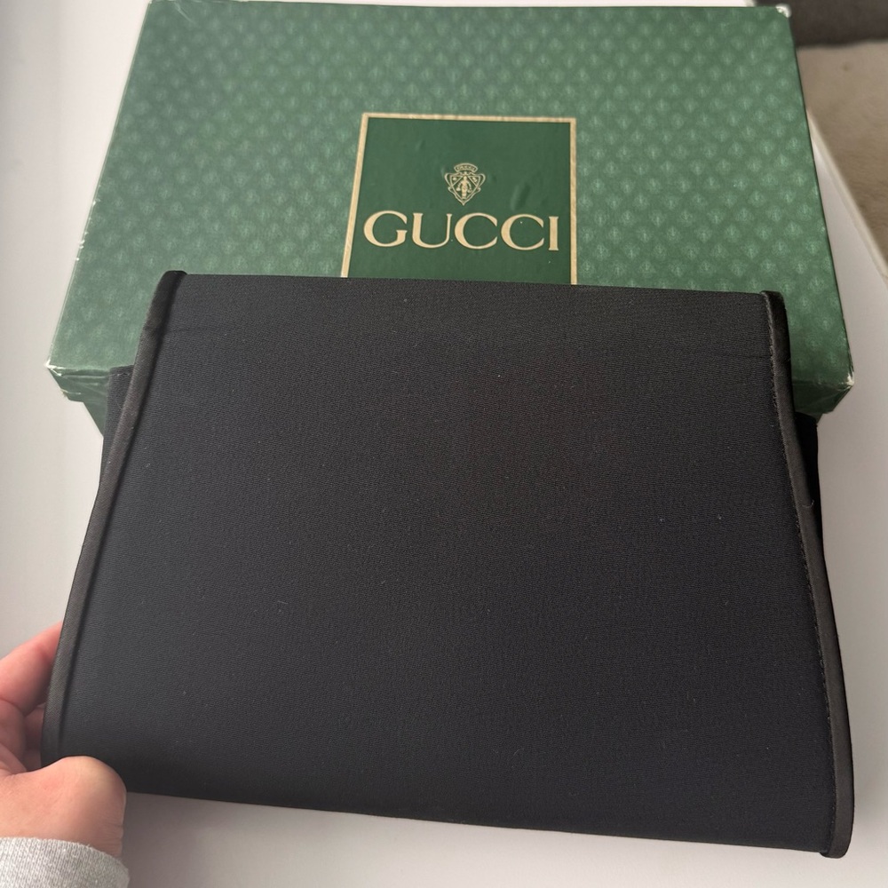 Gucci Black Clutch with Gold Chain - Picture 7 of 9